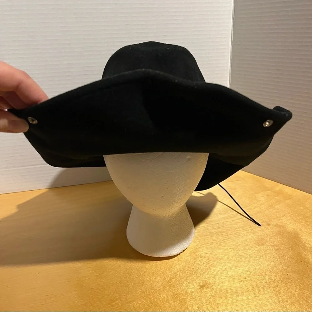 Bullhide Rodeo Cowgirl Hat Large Black Cheetah Animal Print Band Rhinestones